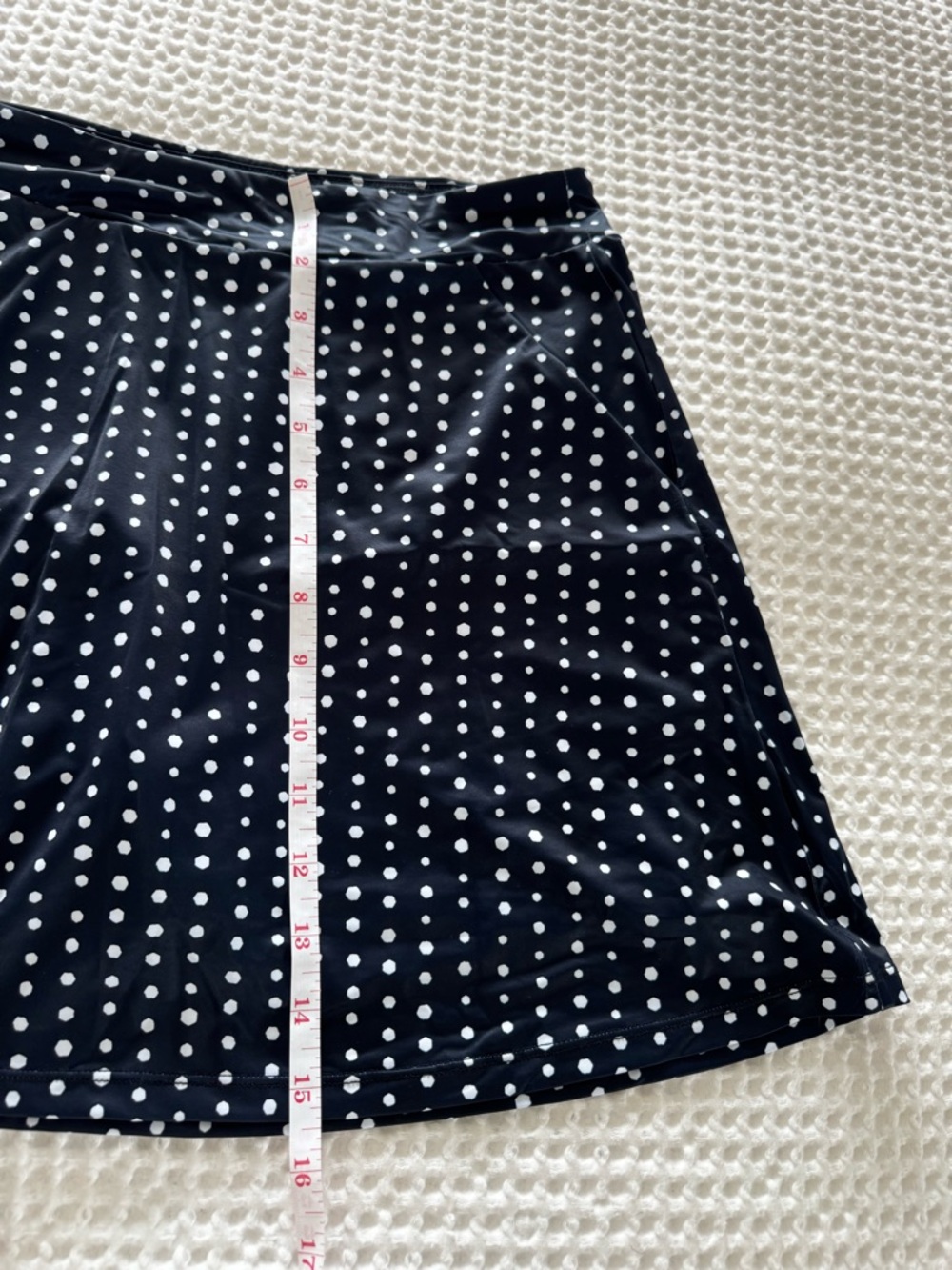 Classic Polka Dot A-Line Skirt - Black and White - Picture 5 of 6